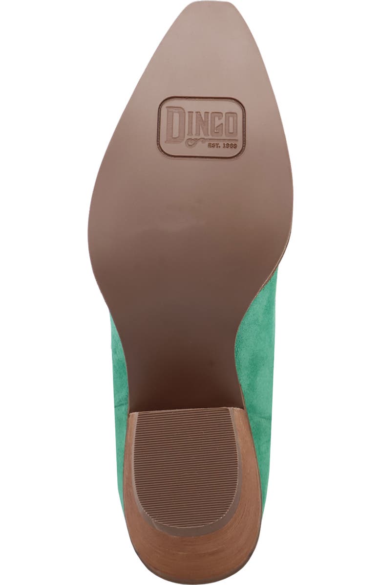 Dingo Rodeo Queen Genuine Calf Hair Western Boot, Alternate, color, Green