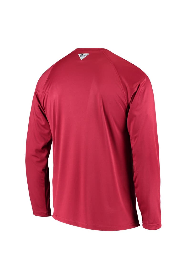 Men's Columbia Garnet South Carolina Gamecocks Terminal Tackle Omni-Shade Raglan Long Sleeve T-Shirt, Alternate, color, Garnet
