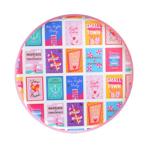 RomCom Book Themed Dinner Plates