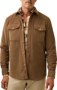 Faherty Cotton Stretch Corduroy Button-Up Overshirt