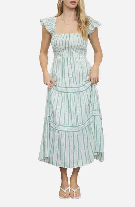 Blu Pepper Smocked Midi Dress