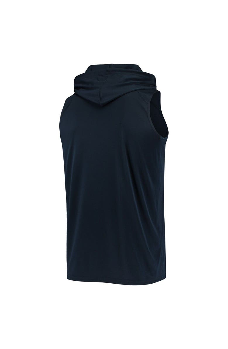 STITCHES Men's Stitches Navy Milwaukee Brewers Sleeveless Pullover Hoodie, Alternate, color, 