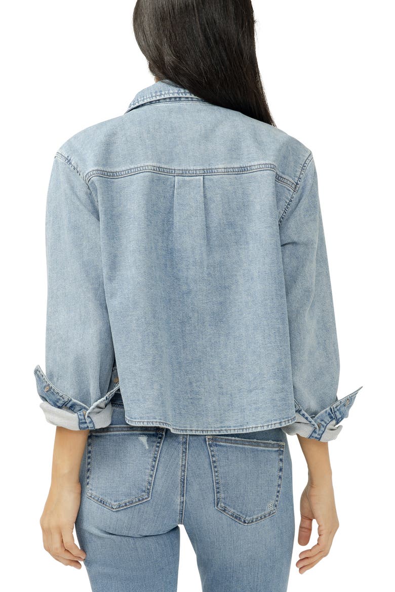 Lightweight Knit Denim Shirt, Alternate, color, CRICKETS