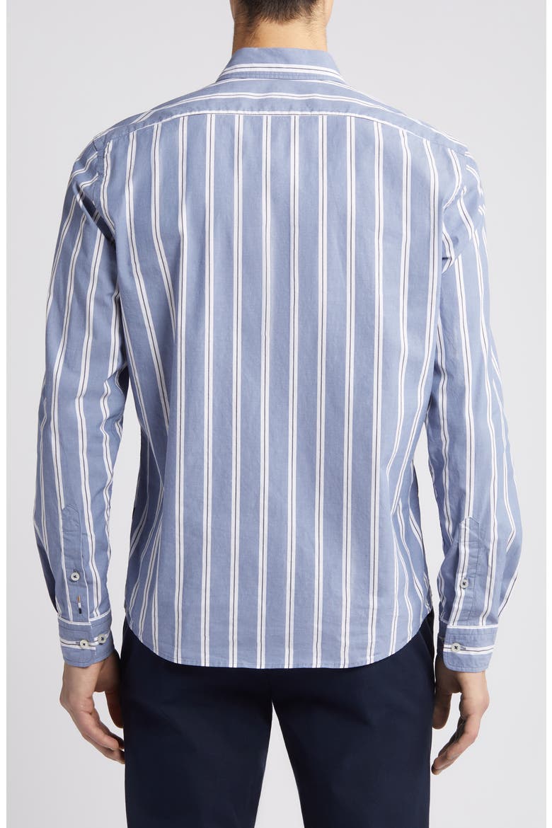 Liam Kent Regular Fit Check Stretch Cotton Button-Up Shirt, Alternate, color, OPEN BLUE