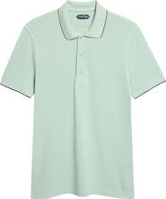 TOM FORD Tipped Lyocell & Cotton Piqué Polo
