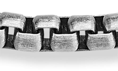 Yield Of Men Oxidized Round Box Chain Bracelet In Silver