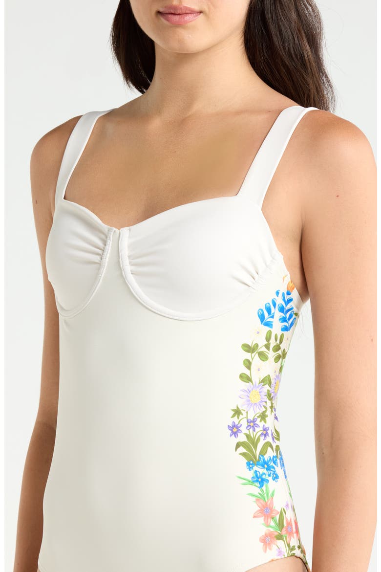 Barrett Underwire One-Piece Swimsuit, Alternate, color, IVORY/ MULTI