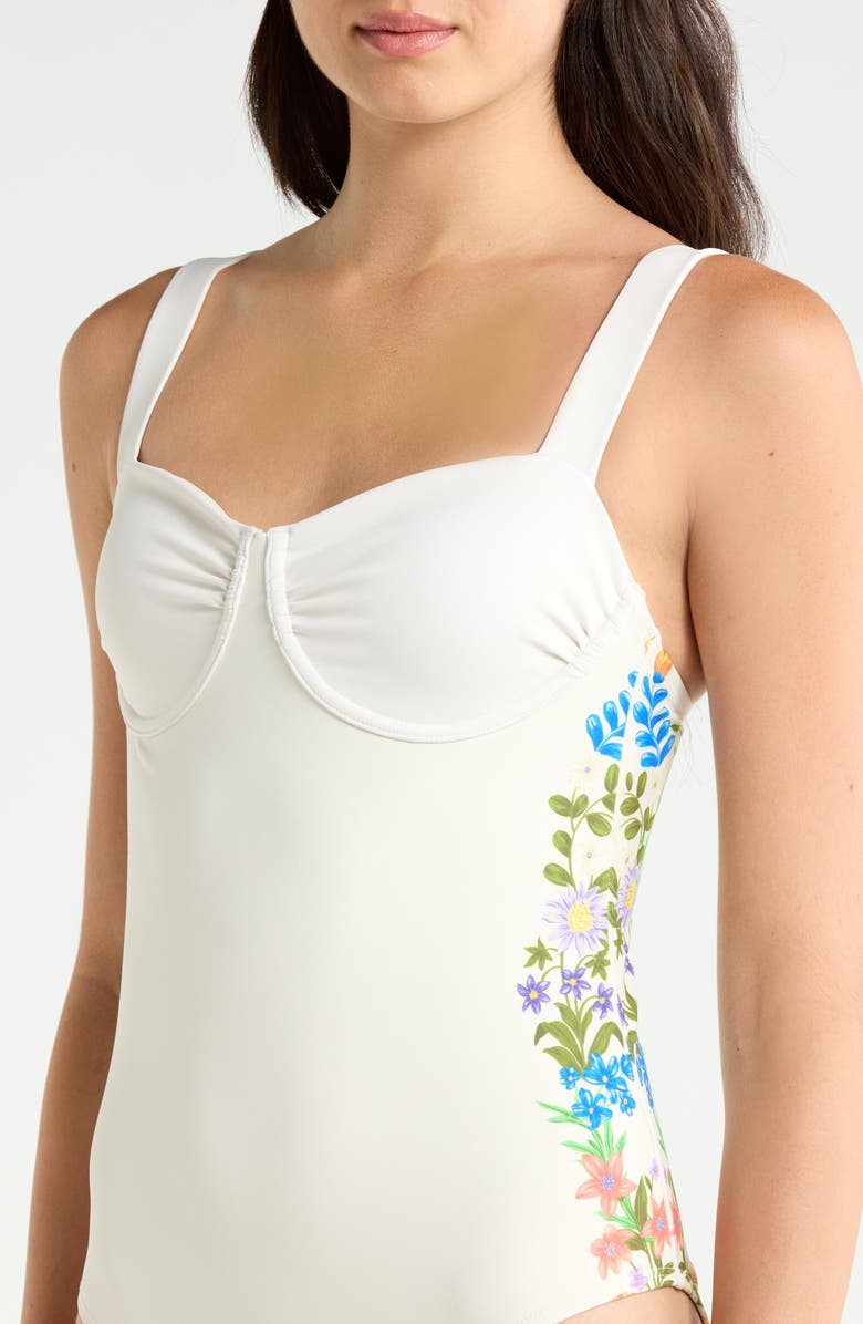 Hutch Barrett Underwire One-Piece Swimsuit, Alternate, color, Ivory/ Multi