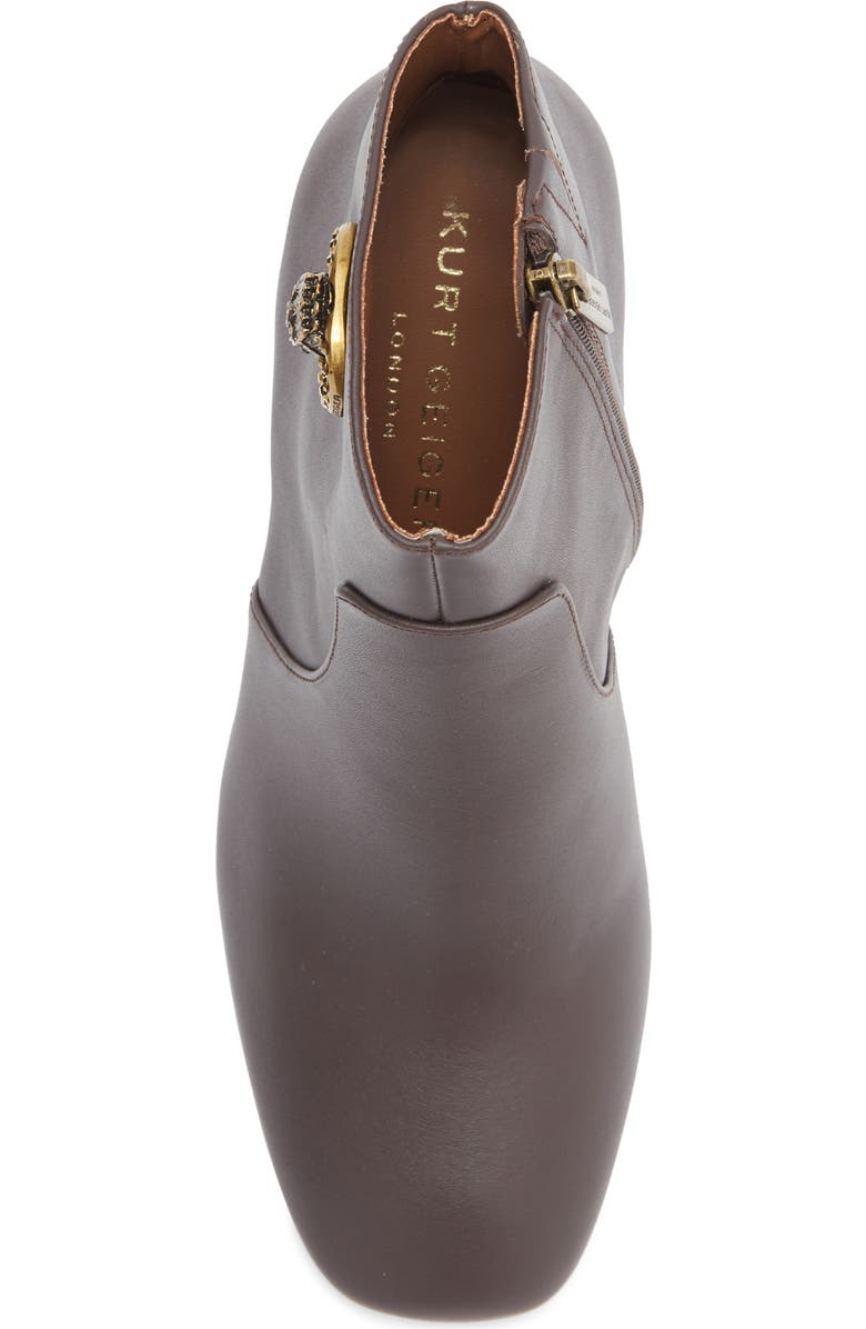 Kurt Geiger London Chelsea Square Toe Bootie, Alternate, color, Dark Brown