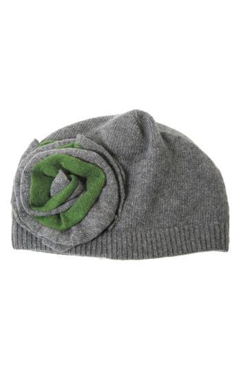 Portolano Dorset Rosette Beanie In Gray