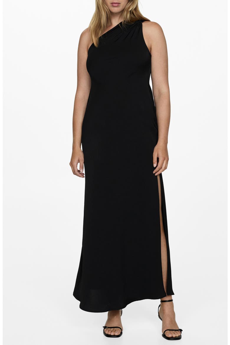 Asymmetric Dress, Main, color, BLACK