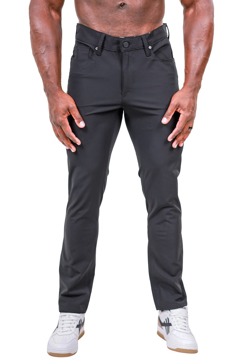 Marthyr Slim Fit Pants, Main, color, BLACK