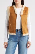 Sam Edelman Faux Suede & Faux Shearling Vest