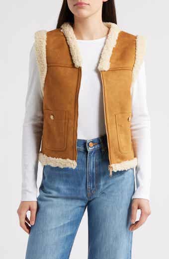Sam Edelman Faux Suede & Faux Shearling Vest