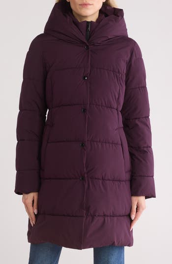 Hooded jacket in long-haired mink stripes - brown - Yves