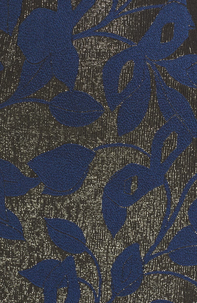 Adrianna Papell Metallic Jacquard Sheath Dress, Alternate, color, 