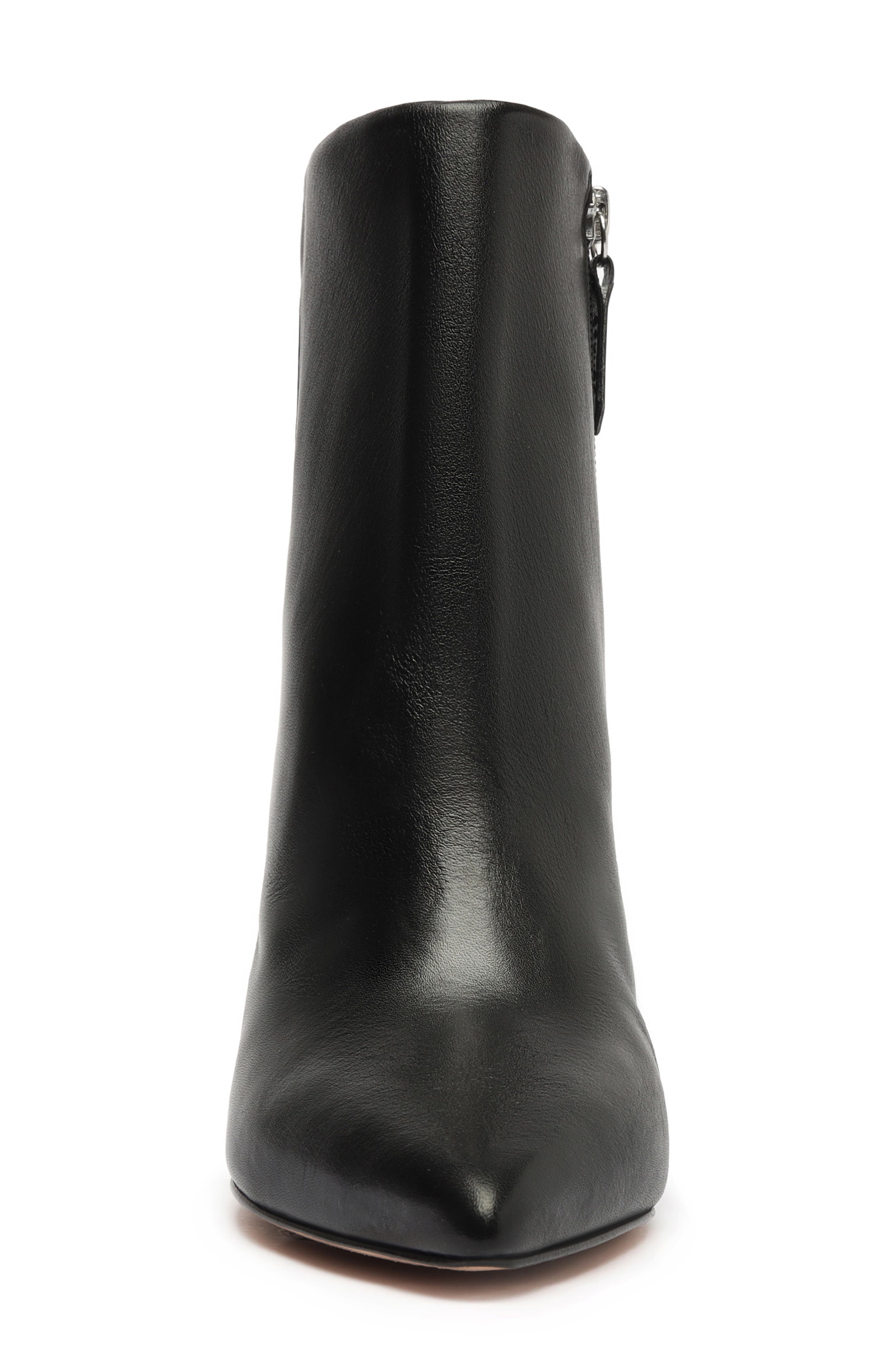 Schutz Mikki Mid Pointed Toe Bootie, Alternate, color, Black