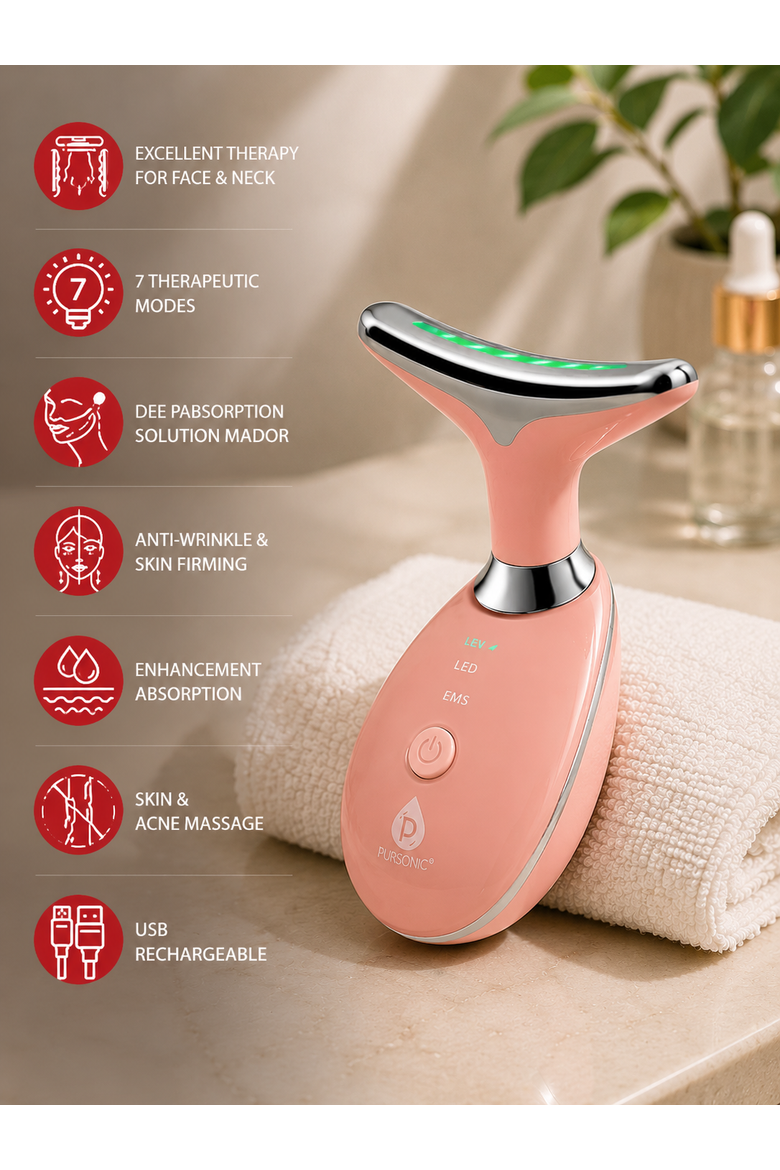 7-in-1 LED Face Mask & Sculpting Wand, Alternate, color, 100