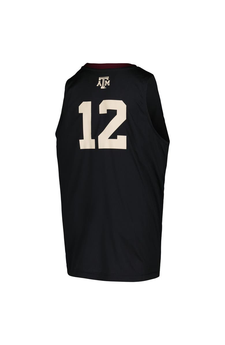 adidas Youth adidas #12 Black Texas A&M Aggies Swingman Jersey, Alternate, color,