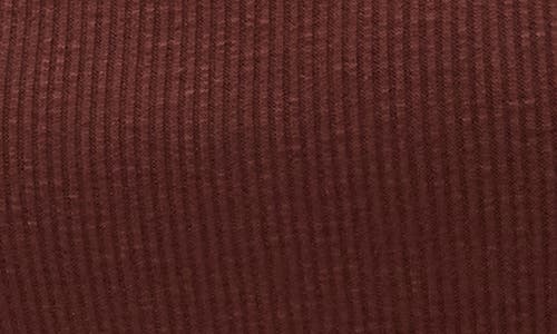 Michael Stars Lara Mock Neck Rib Sweater In Brown