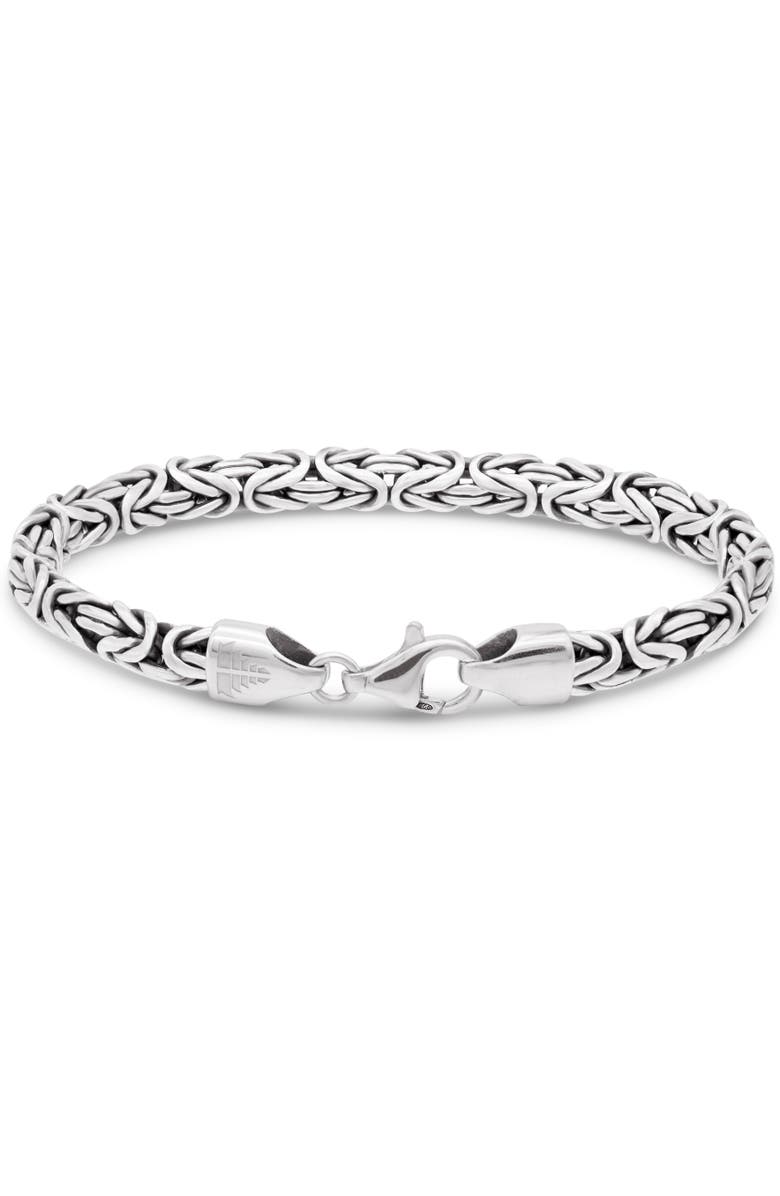 DEVATA Borobudur Oval Chain Bracelet in Sterling Silver, 6mm, Alternate, color, Silver