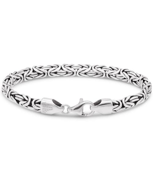 Devata Borobudur Oval Chain Bracelet In Silver