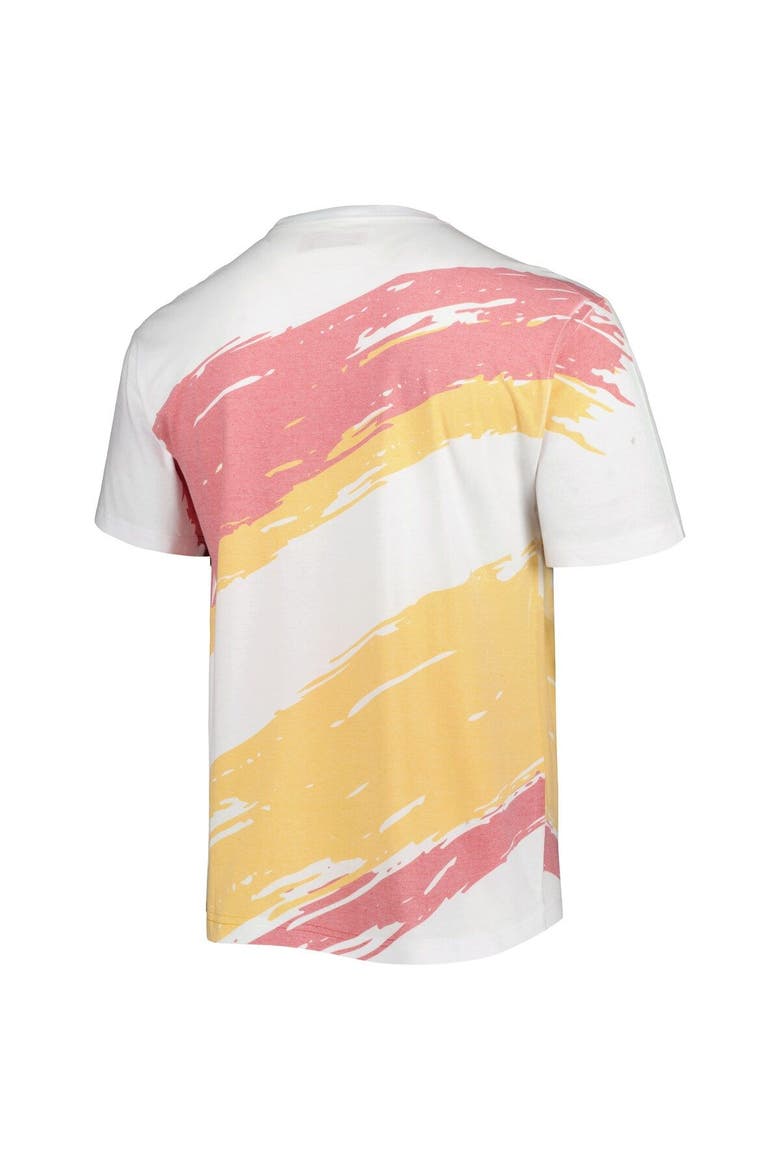 Men's Mitchell & Ness White Tuskegee Golden Tigers Paintbrush Sublimated T-Shirt, Alternate, color, White