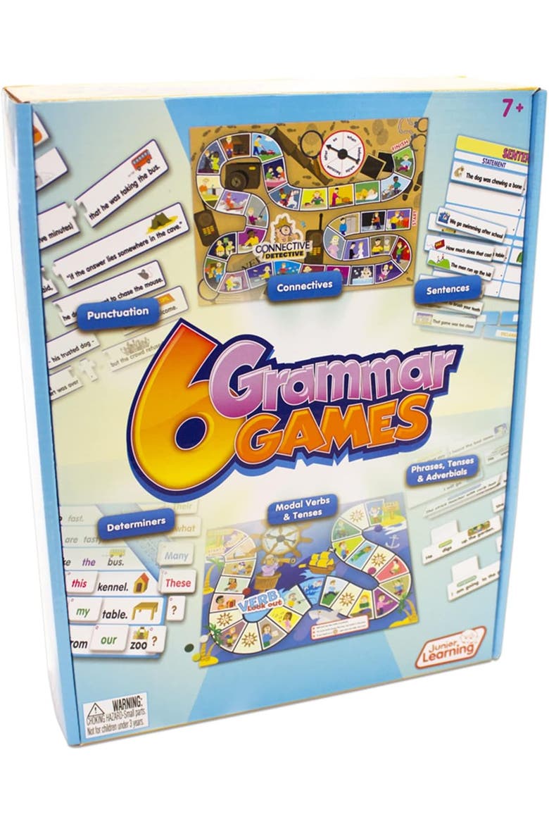6 Grammar Games, Language Arts Board Game for Ages 7-9, Grade 2-3, Alternate, color, Multicolored