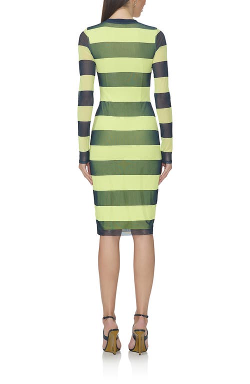 AFRM AFRM DIANE PLUNGE NECK LONG SLEEVE MESH DRESS