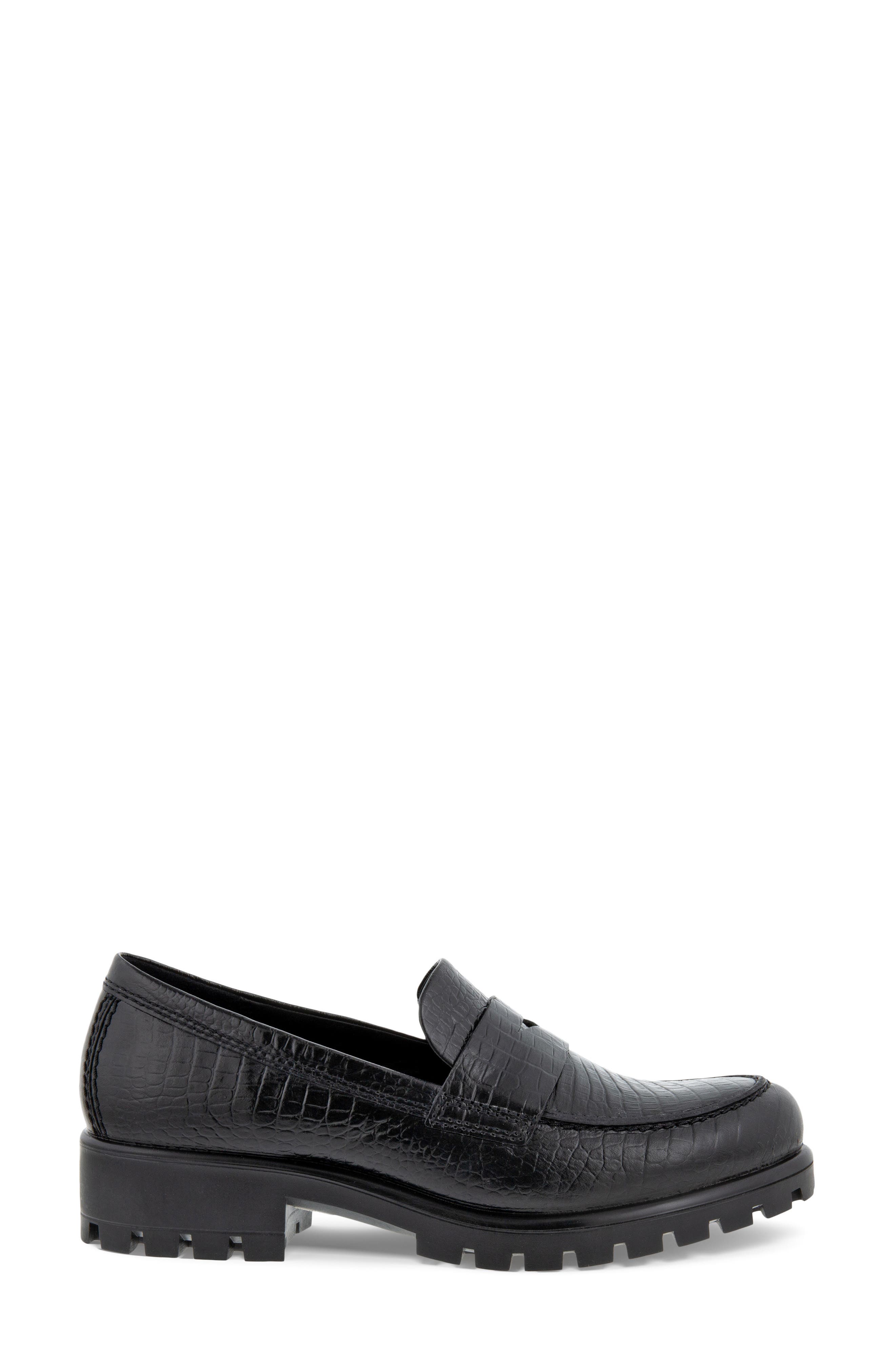 ModTray Penny Loafer, Alternate, color, BLACK EMBOSSED LEATHER