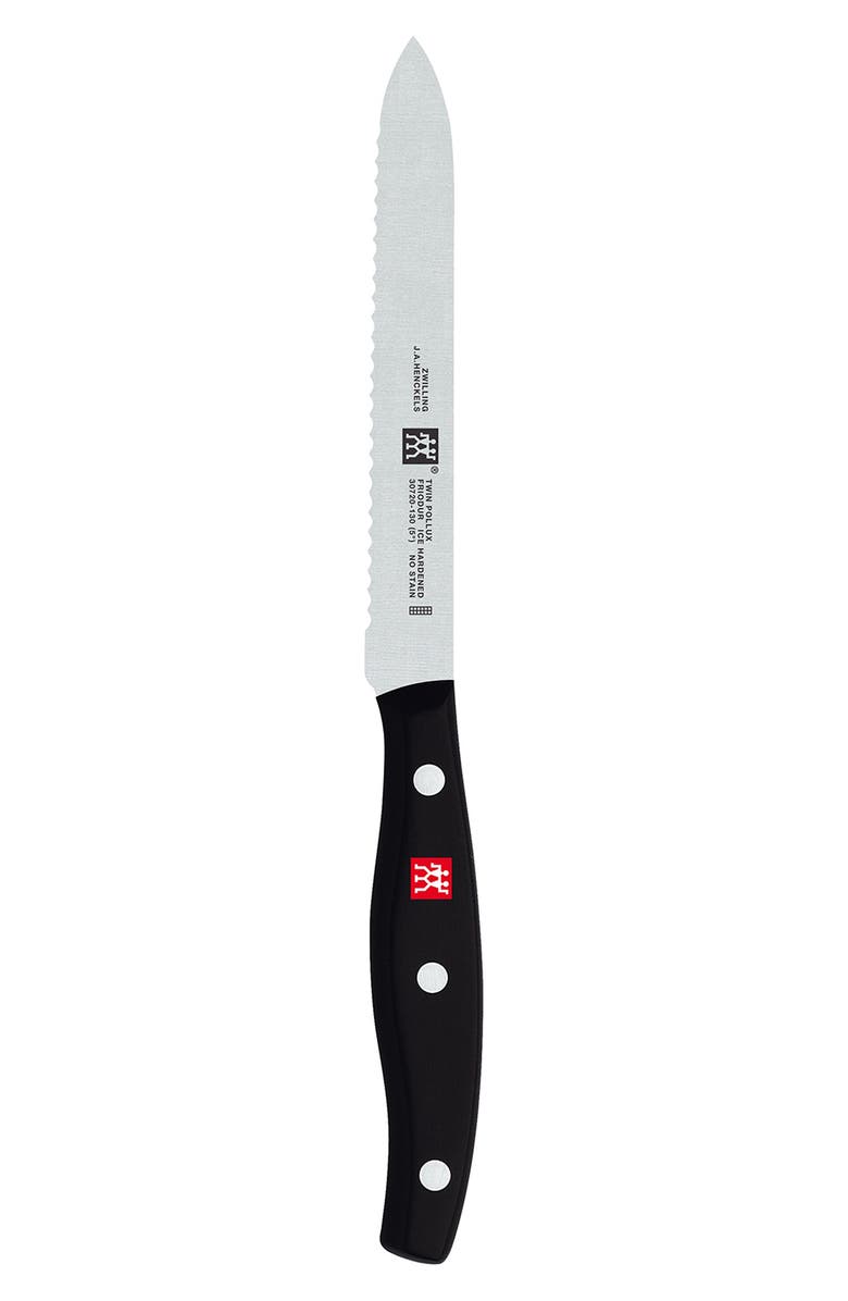 ZWILLING TWIN Signature 5-Inch Serrated Edge Knife, Main, color, Silver