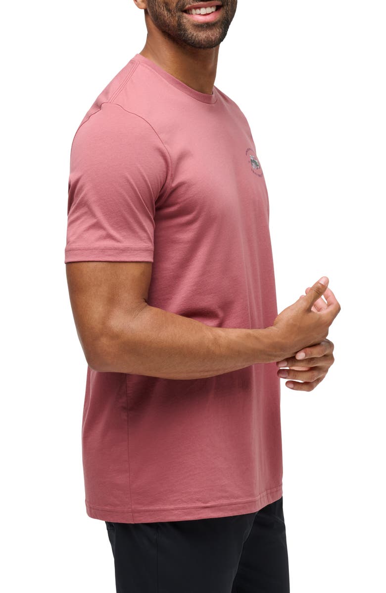 TravisMathew Little Drummer Graphic T-Shirt, Alternate, color, Roan Rouge