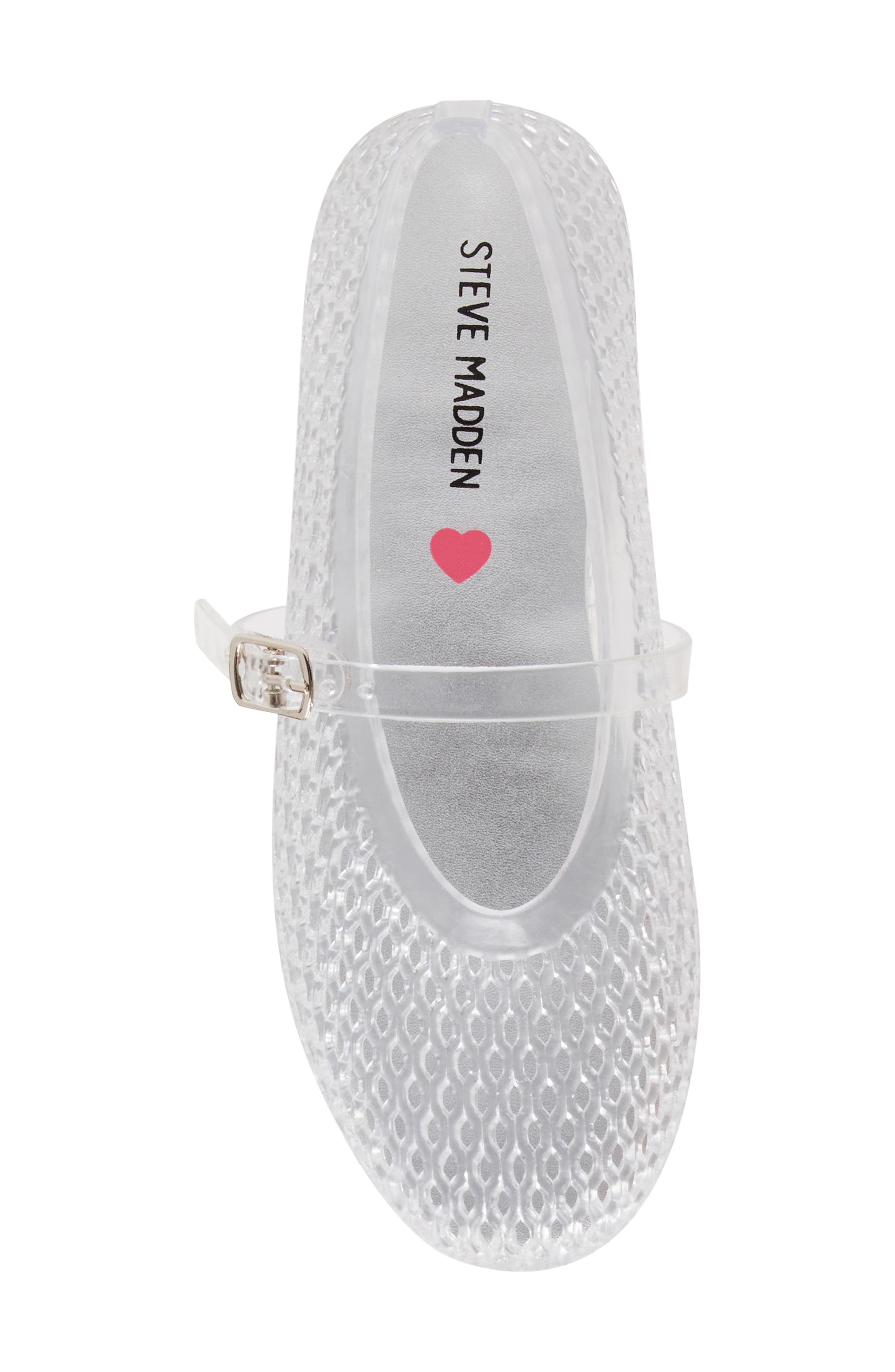 Steve Madden Kids' JKrista Jelly Flat, Alternate, color, Clear