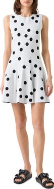 Akris punto Polka Dot Jacquard Knit Fit & Flare Dress
