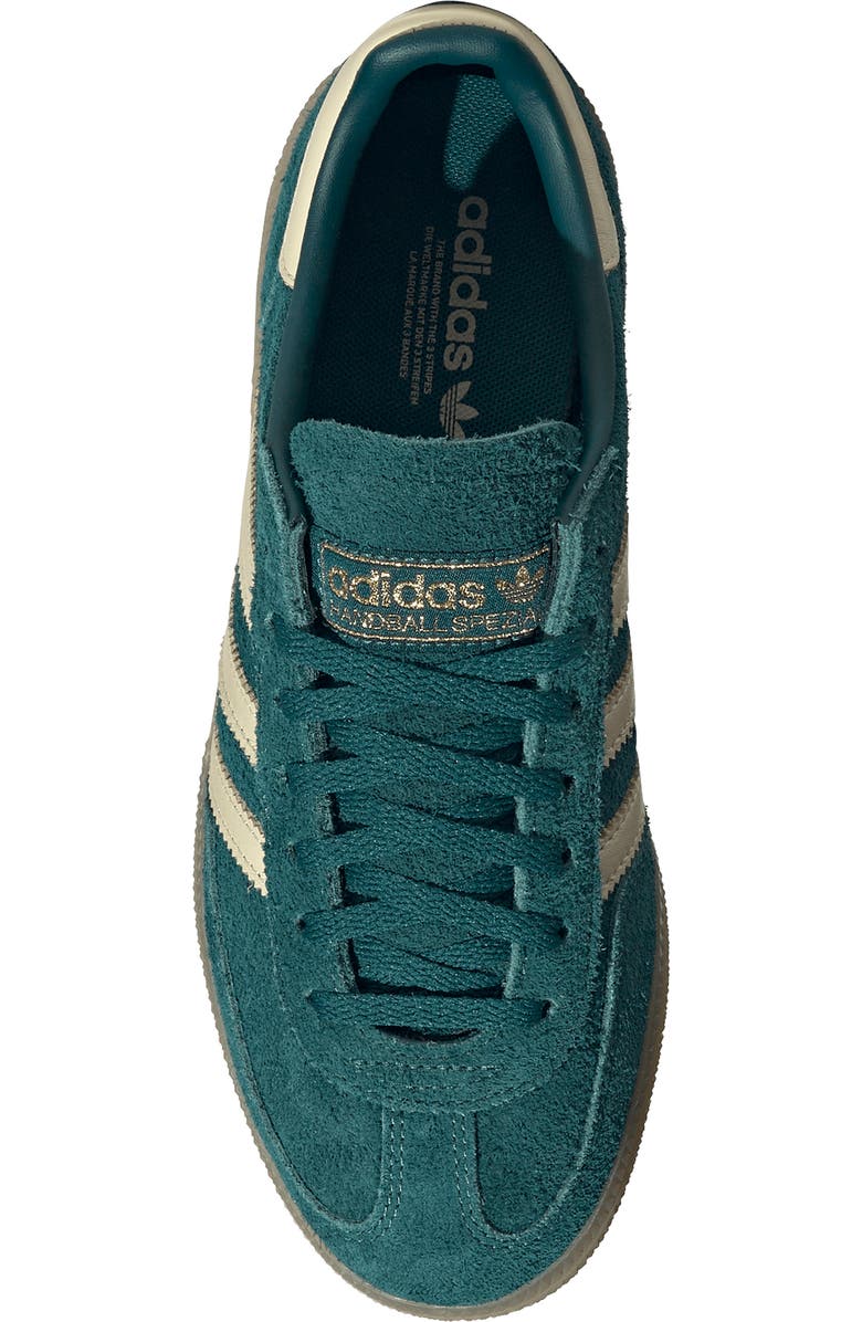 adidas Handball Spezial Sneaker, Alternate, color, Rich Green/ Vanilla/ Gold