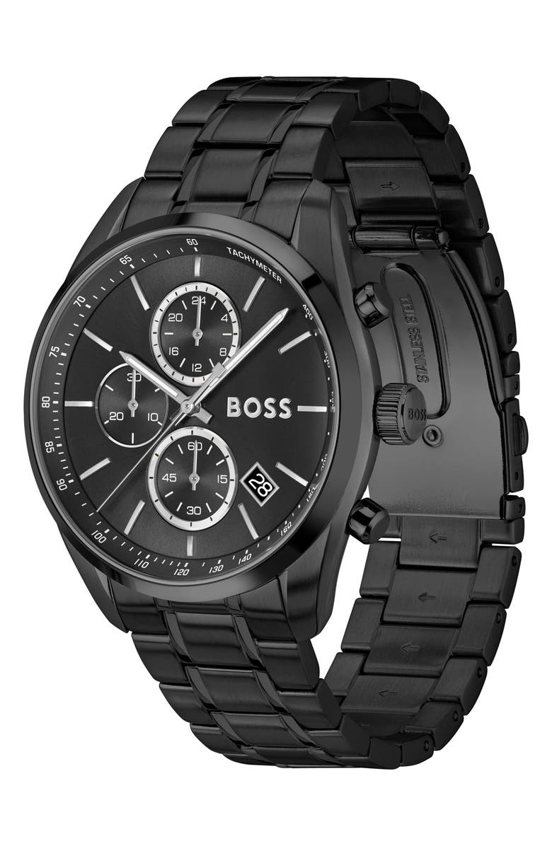 BOSS Grand Prix Chronograph Bracelet Watch, 44.5mm, Alternate, color, 