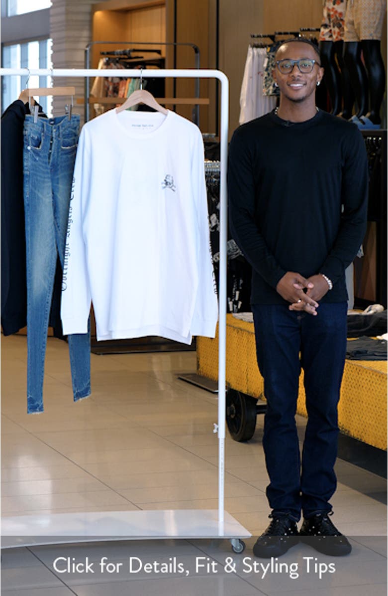 Skull Cap Oversize Organic Cotton Graphic T-Shirt, sales video thumbnail