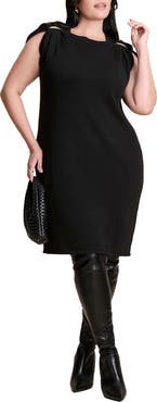 ELOQUII Metal Detail Sweater Dress