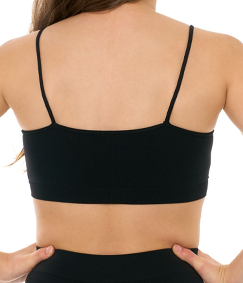 Malibu Sugar Solid Bra Cami In Black