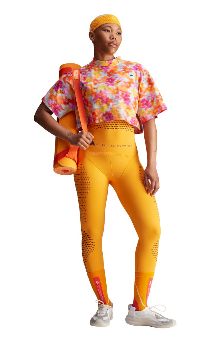 adidas by Stella McCartney ASMC Mesh Onesie Jumpsuit, Alternate, color, Crew Orange