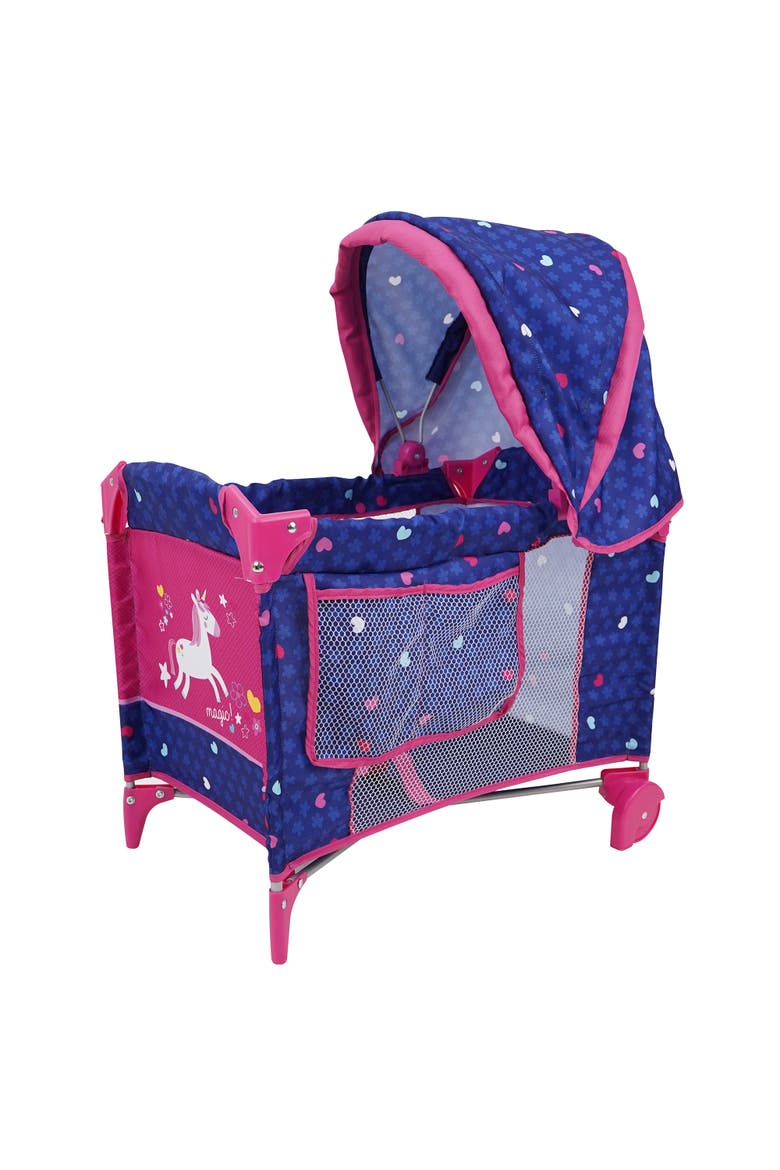 Unicorn Doll Pack & Play Yard, 3+, Main, color, Multicolored