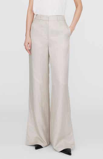 Lyra Wide Leg Linen Blend Trouser