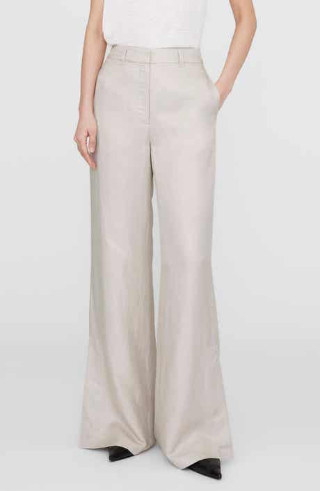 Lyra Wide Leg Linen Blend Trouser