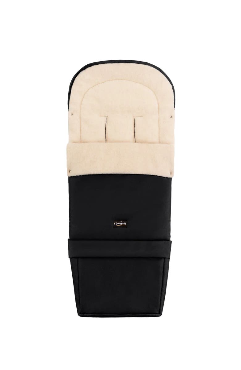 Cover Baby LLC Scandinavian Organic Wool Adjustable Footmuff, Main, color, Black