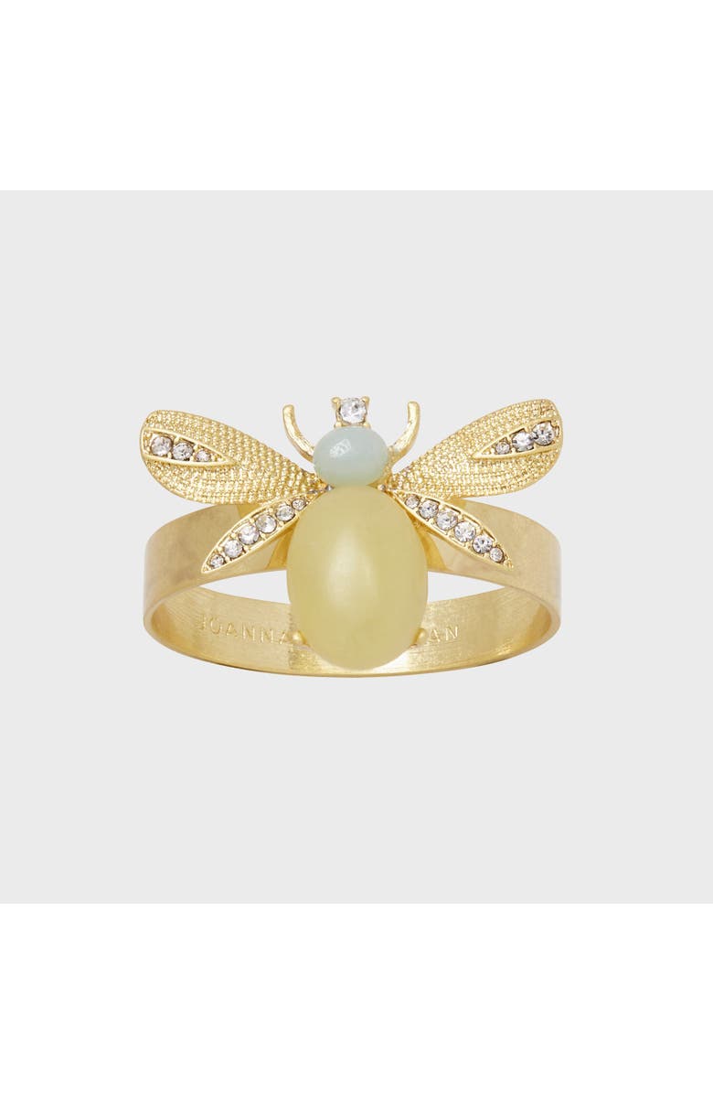 Joanna Buchanan Etched wing bug skinny napkin rings, set of four, Main, color, Yellow