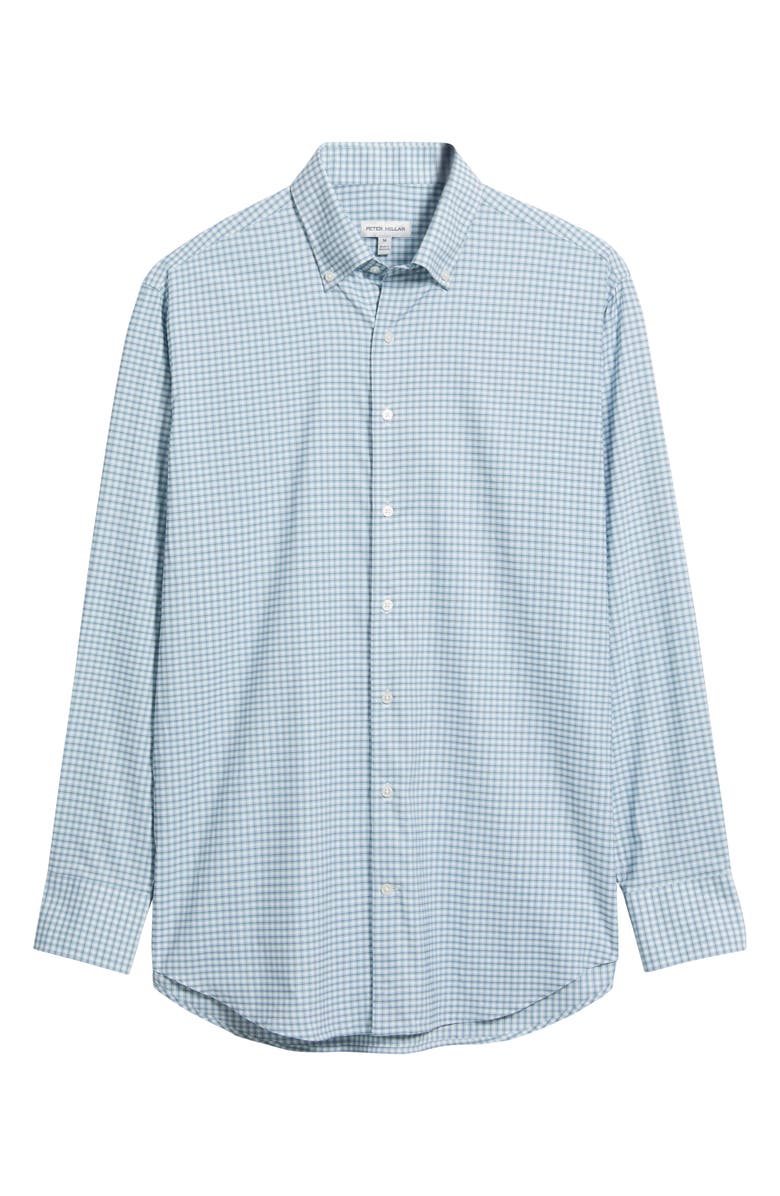 Peter Millar Gregory Performance Twill Button-Down Shirt, Main, color, Windsor Blue