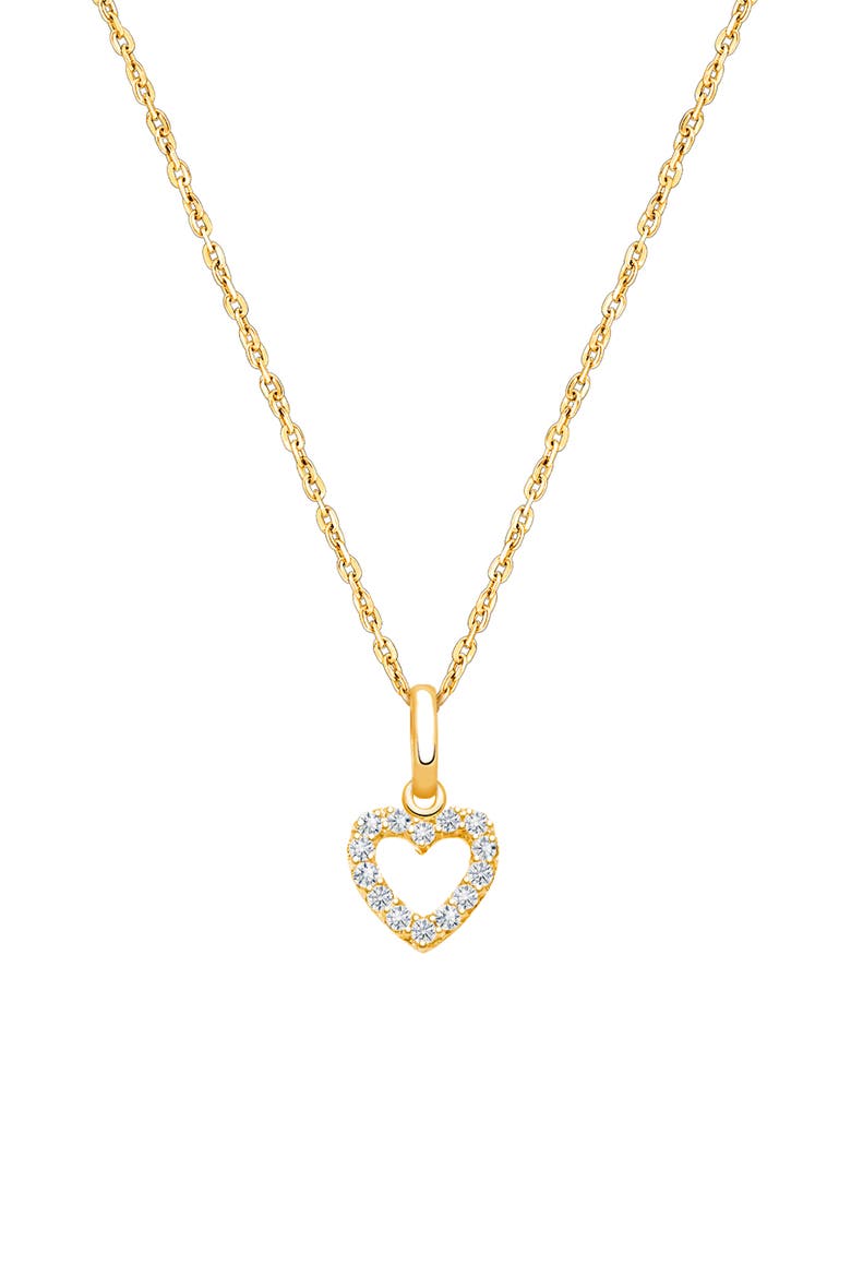 14K Gold Pure Splendor Diamond Heart 12-14" Necklace, Main, color, 14K Yellow Gold