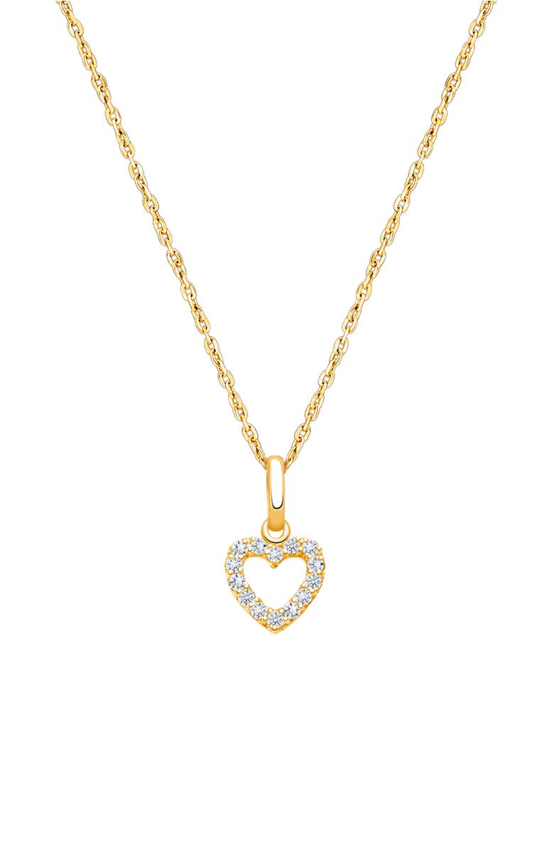 Tiny Blessings 14K Gold Pure Splendor Diamond Heart 12-14" Necklace, Main, color, 14K Yellow Gold