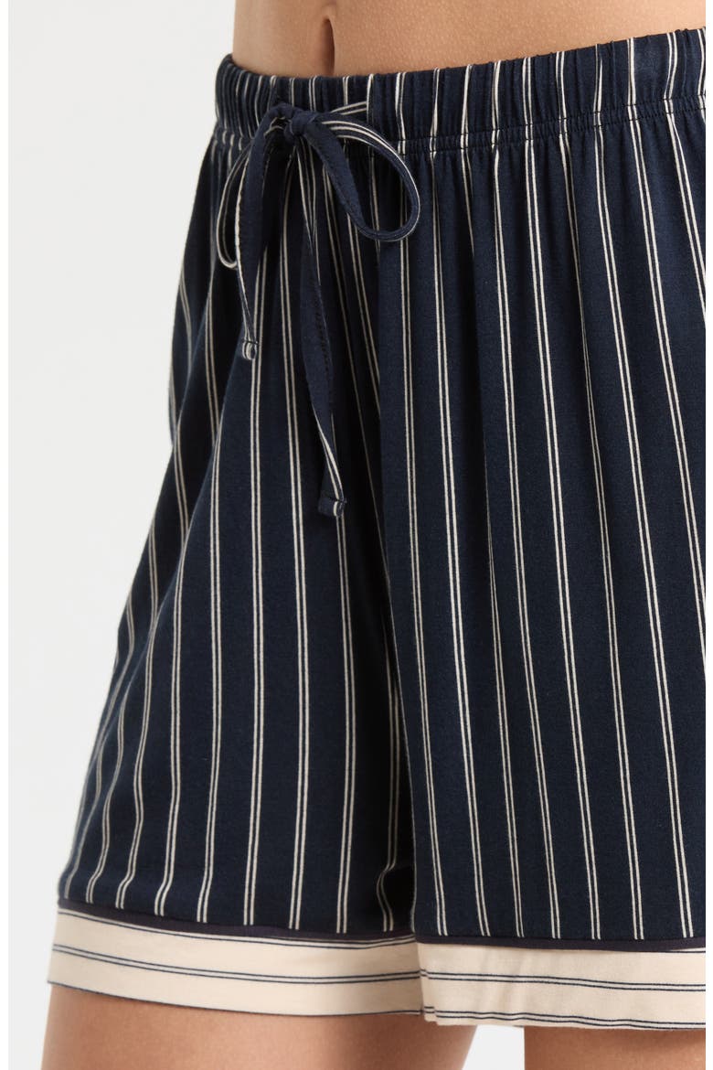 Stripe Pocket Short Pajamas, Alternate, color, BLUE/ CREAM STRIPE