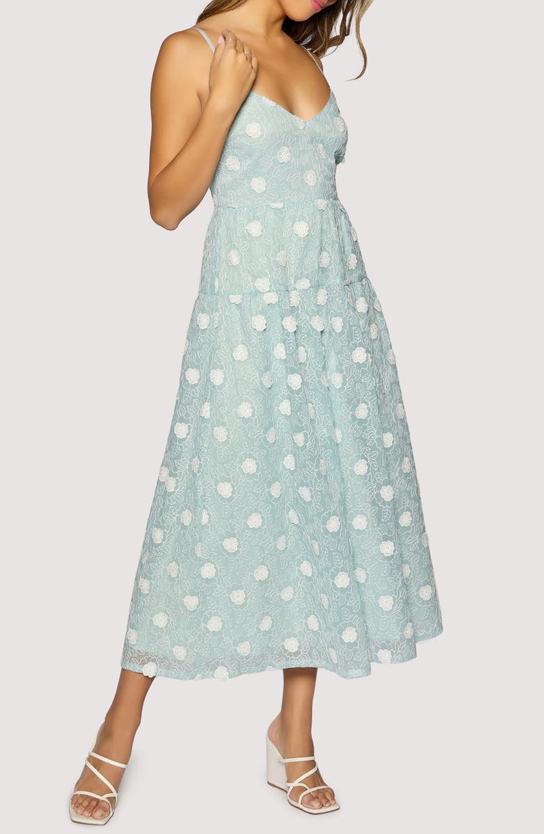 Lost + Wander Eternal Spring Floral Appliqué Maxi Dress, Alternate, color, Light-Blue